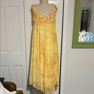 Free People Yellow Floral dress